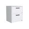 Tuhome Trivor 2 Drawers Nightstand, Metal Handles, White MLB8966 - alternate 8